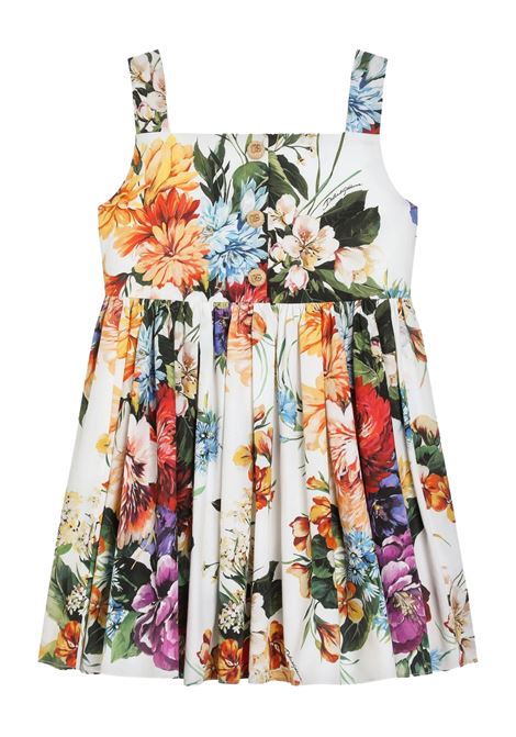 Sleeveless Dress with Floral Print DOLCE & GABBANA KIDS | L54DH8-HS5TVHA5PC